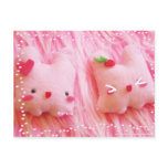 Édition de Plushie de lapin de tofu Cartes Postales