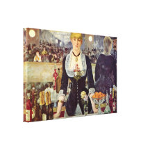 Edouard Manet - Bar in folies-Bergere Canvas Afdrukken