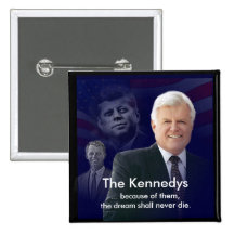 Edouard (Ted) Kennedy avec la pince de Jack et Badge Avec Épingle