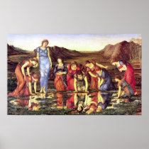 Edward Burne-Jones le miroir de l'affiche de Vénus