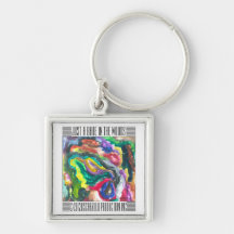 EEN ENKEL BABE IN HET ABSTRACTE SCHILDEREN VAN HET SLEUTEL HANGER