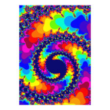 een fractal van de colorfulldouane rol persoonlijke  aankondiging