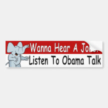 Een grap wil horen? Luister aan Bespreking Obama Bumperstickers