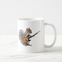 Een het Spelen van de Eekhoorn Gitaar Koffie Beker