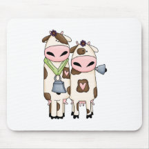 een paar leuke moo koeien muis mat