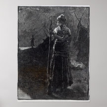 Een rode Kolonist van de Rivier, 1878 Afdruk