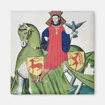 Een valkenier, van Codex DE Capodilista Koelkast Magneetjes
