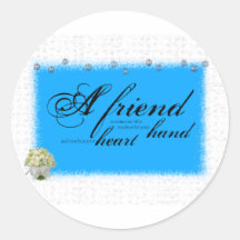 een vriend boque ronde stickers