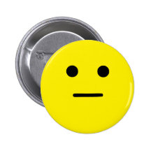 Eenvoudig Kalm Geel Gezicht Speldbutton