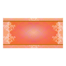 Eenvoudige Elegante Oranje bloemengift Fotokaart