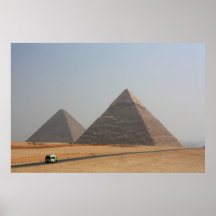 Eerst Twee Piramides van Giza Print