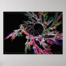 Eerste bloem - fractal art. posters