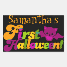 Eerste Halloween - de Knuppel van het Baby Rechthoek Stickers