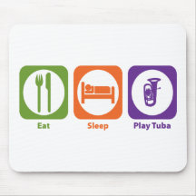 Eet de Tuba van het Spel van de Slaap Muismatten