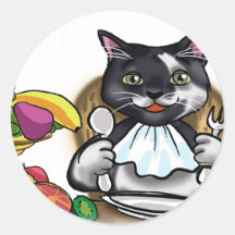 Eet Gezonde Maaltijd Ronde Stickers