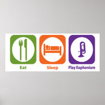 Eet het Euphonium van het Spel van de Slaap Posters