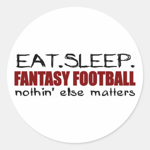 Eet het Football van de Fantasie van de Slaap Stickers