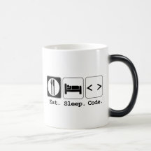 eet slaapcode koffie mokken