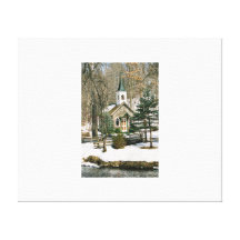 Église dans les bois toile tendue