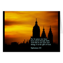 Église de 2:8 d'Ephesians Cartes De Vœux