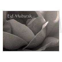 Eid Mubarak - carte rose dans le b&w