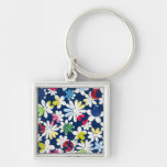 Eigentijds BloemenPatroon Sleutel Hanger