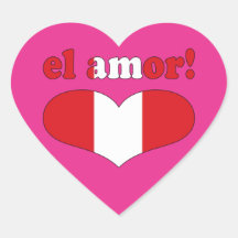 EL Amor ! - Amour dans la Saint-Valentin péruvienn Autocollant