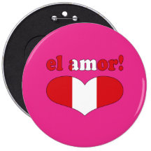 EL Amor ! - Amour dans la Saint-Valentin péruvienn Badge