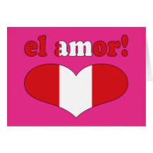 EL Amor ! - Amour dans la Saint-Valentin péruvienn Carte De Vœux