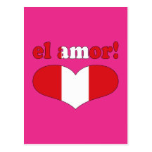 EL Amor ! - Amour dans la Saint-Valentin péruvienn Carte Postale