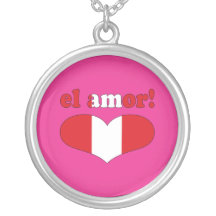 EL Amor ! - Amour dans la Saint-Valentin péruvienn Colliers Personnalisés