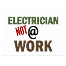 Électricien PAS au travail Cartes Postales