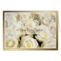 Élégance de rose blanc cartes