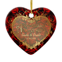 Élégance de rose rouge - cinquantième anniversaire