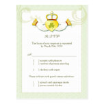 Elegant Iers Huwelijk RSVP + De Keus van het menu  Wens Kaarten