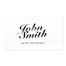 Elegant Kalligrafisch Auto Mechanisch Visitekaartj