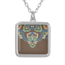 Elegant Traditioneel BloemenPatroon Persoonlijke Ketting