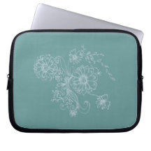 Elegante Botanische Bloem Laptop Sleeve Hoesjes