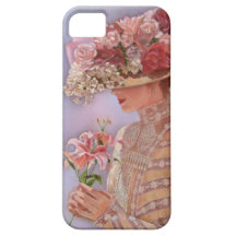 Elegante Victoriaans Dame in BloemeniPhone 5 van h iPhone 5 Hoesje