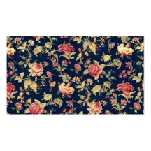 Elegante Vintage Bloemen nam de Sjabloon van het P Visitekaartjes Sjabloon