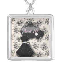 Elegante Zwart-wit nam Zoet Ketting 16 toe