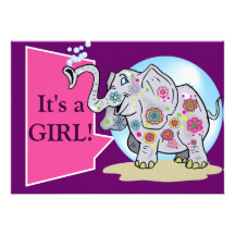 Éléphant c'est un faire-part de photo de naissance
