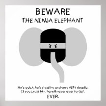 Éléphant de Ninja ! Affiche