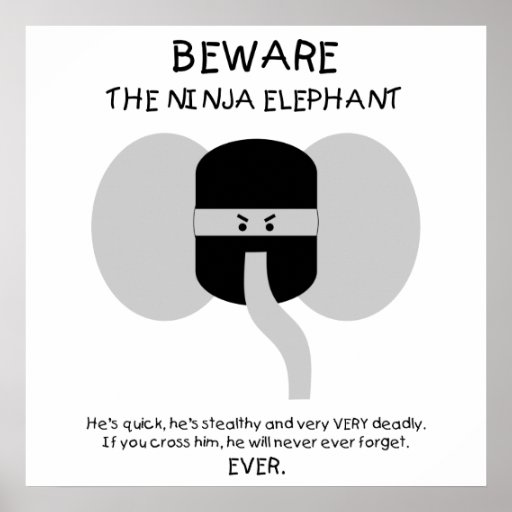 Éléphant de Ninja ! Affiche