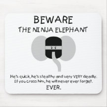 Éléphant de Ninja ! Tapis De Souris