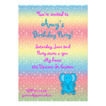 Éléphant d'étoile à l'invitation d'anniversaire d'