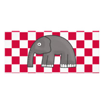 éléphant double carte en  couleur