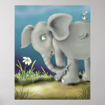 éléphant et mouse_bak posters