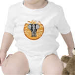 Éléphant et Sun vintage T-shirt