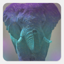 Éléphant hippie autocollants